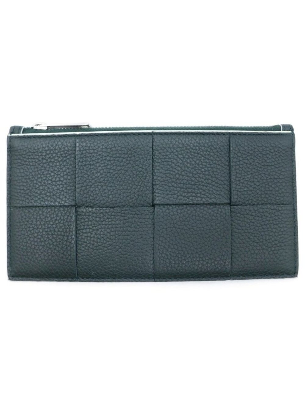 Bottega Veneta Maxi Intrecciato Fragment Case Green Card Holder